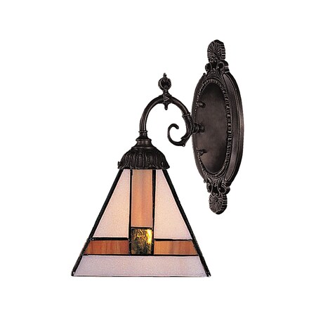 Elk Lighting Mix-N-Match 1-Lght Wall Lmp in Tiffany Brnz with Tiffany Style Glass 071-TB-01